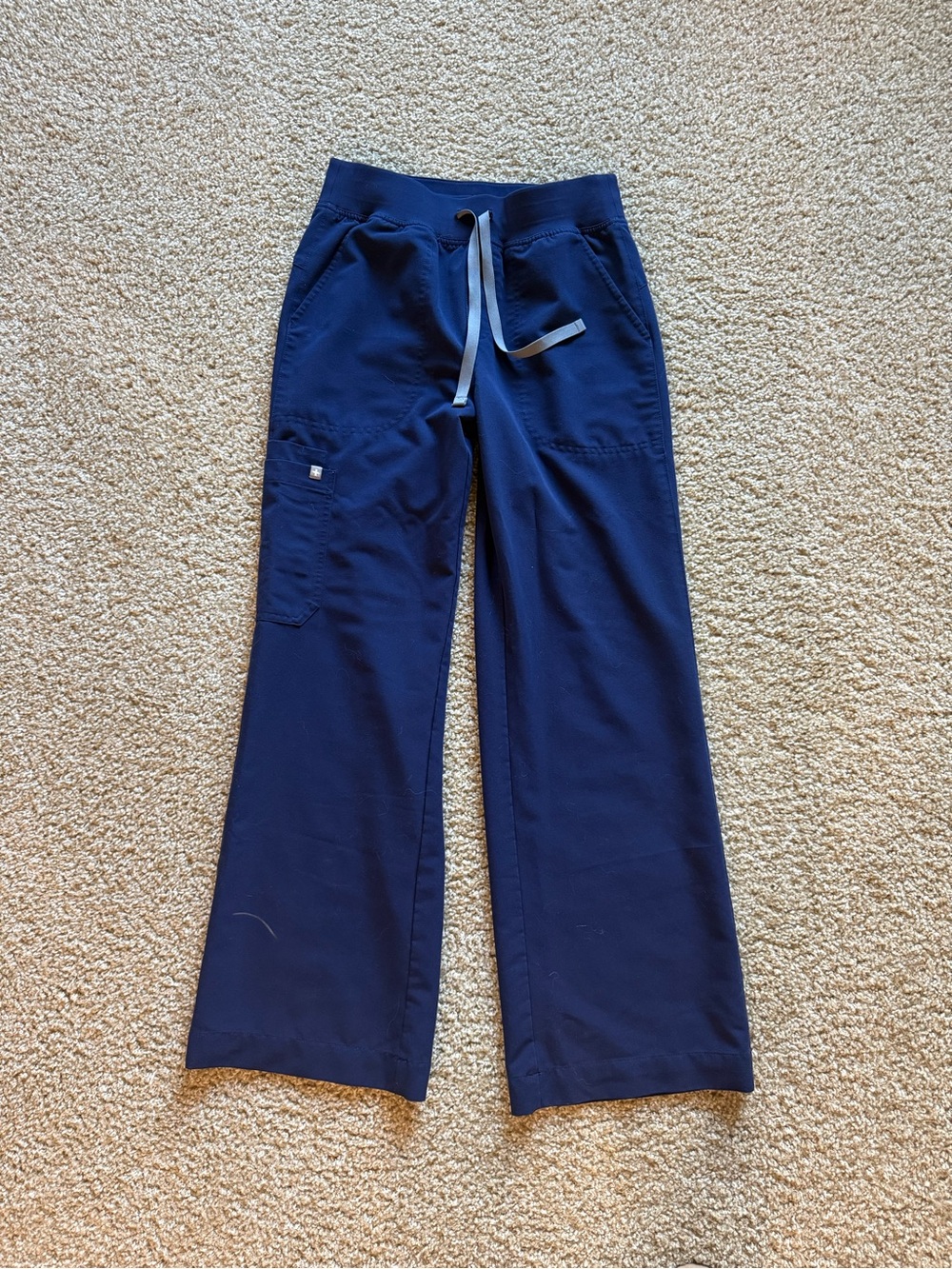 FIGS Isabel High-Rise Wide Leg Scrub Pant, Small/Regular, Navy